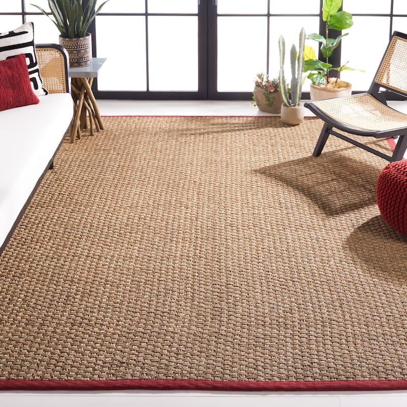 SAFAVIEH Natural Fiber Marina Basketweave Seagrass Rug