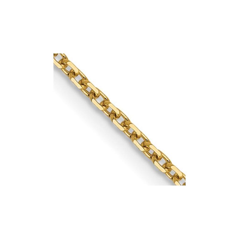 Curata 14k Yellow gold 1.25mm Diamond-Cut Rolo Chain Necklace Options: 16 18 20 24