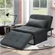 Zenova 4-1 Adjustable Sofa Bed Folding Convertible Chair Sofa Sleeper Ottoman Sofa Seat - DarkGrey