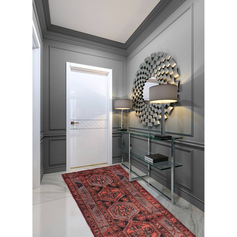 ECARPETGALLERY Hand-knotted Andelz Grey Wool Rug - 3'3 x 8'3