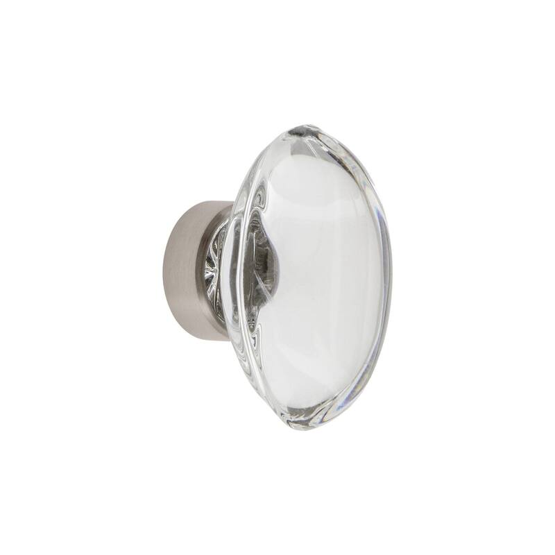 Grandeur PROV-CRYS-KNOB Provence 1-3/4" Elegant Solid Crystal Vintage - Satin Nickel
