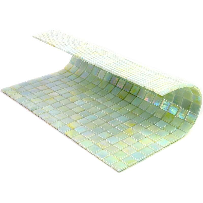 Apollo tile 12" x 12" Skosh Glossy Light Beige Glass Tile (18.69 sq ft/case) - 20 Pack