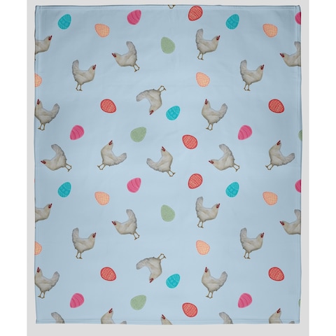 Chickens and Eggs Easter Throw Blanket