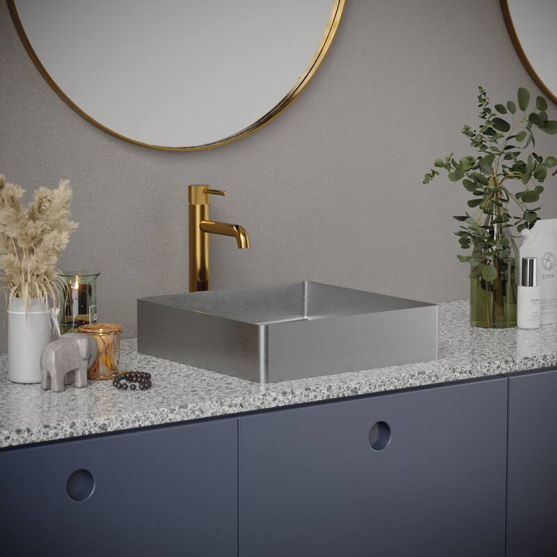 Karran Cinox Stainless Steel Square Vessel Sink