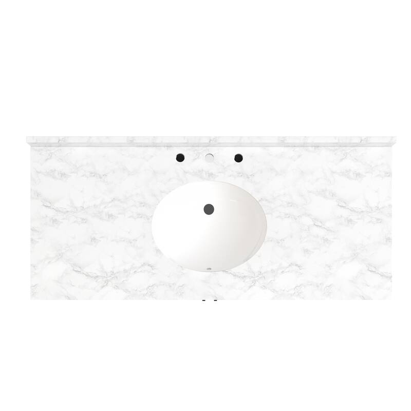 Bathroom Vanity with Marble Countertop without Mirror