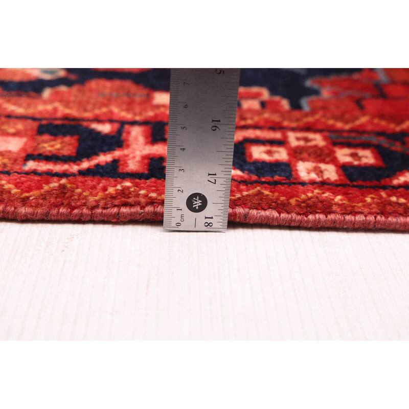 ECARPETGALLERY Hand-knotted Andelz Red Wool Rug - 3'10 x 10'2