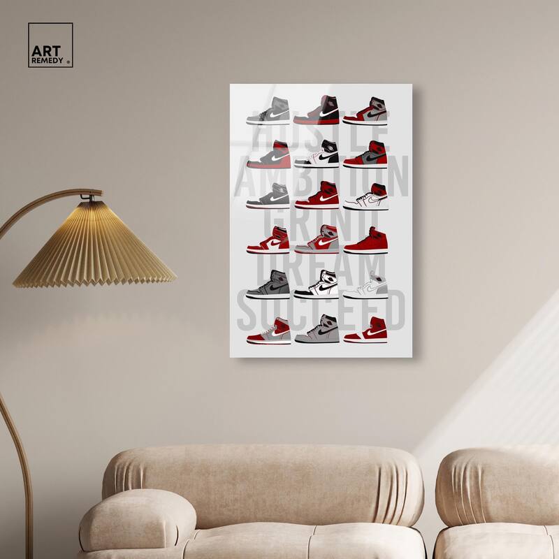 Ambition Grind Sneakers Acrylic by Art Remedy, Ready to Hang