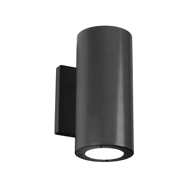 Vessel 6in LED Indoor or Outdoor Up or Down Wall Light 2700K - Black-4000K - 8-inch