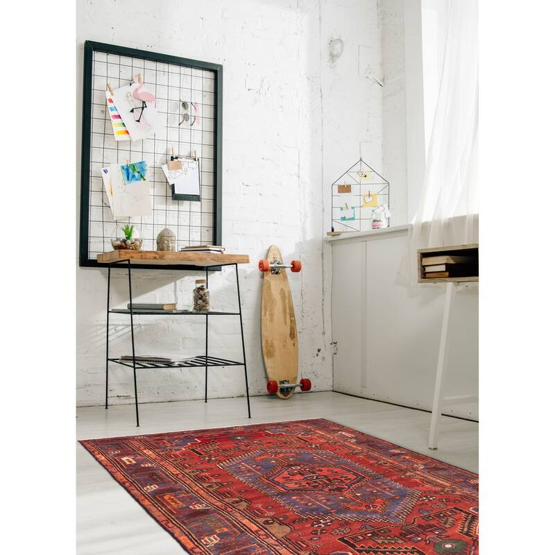 ECARPETGALLERY Hand-knotted Andelz Red Wool Rug - 4'1 x 6'8