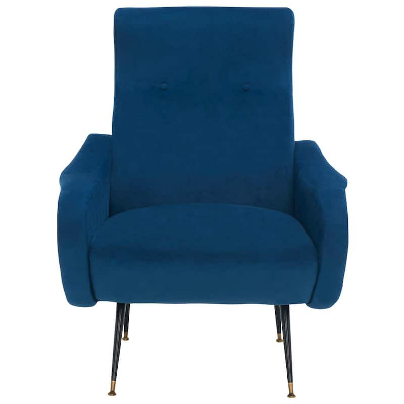 SAFAVIEH Sherron Mid-Century Modern Retro Club Chair - 28.5" W x 35" D x 37" H - 29Wx35Dx37H - Navy