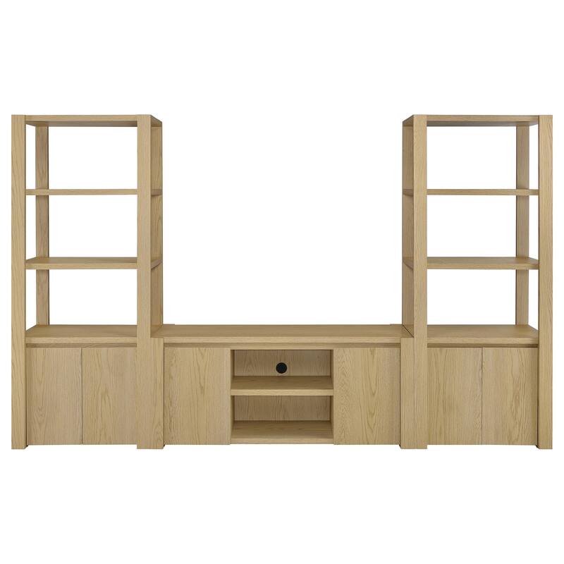Laurelton 60-Inch 2-Door TV Stand Media Console Light Oak