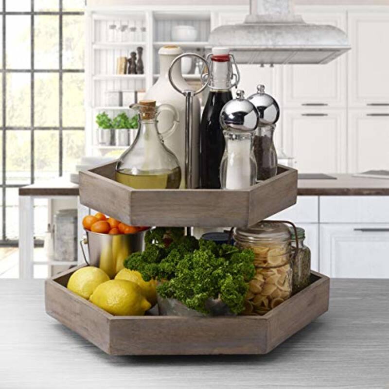 Mikasa Gourmet Basics Hexagon 2 Tier Serving Tray - 15-3/4 inches