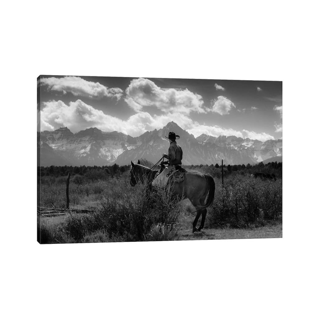 iCanvas "Lone Cowboy, San Juan Mountains, Rocky Mountains, Colorado" by Panoramic Images Canvas Print