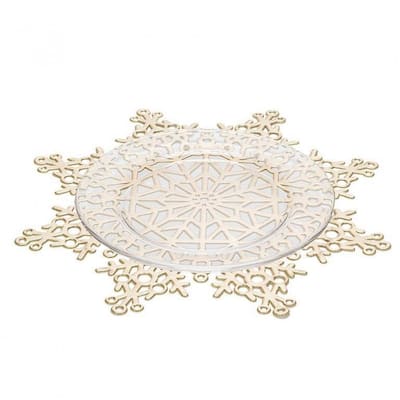 Cutout Gold Snowflake Placemat