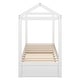 preview thumbnail 9 of 8, Solid Pine House Bed Frame Twin Size with Trundle Bed,Can Be Decorated