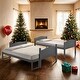 preview thumbnail 17 of 32, Kid Bed Frame Wooden Versatile Twin over Full Bunk Bed with Arched Headboard Grey