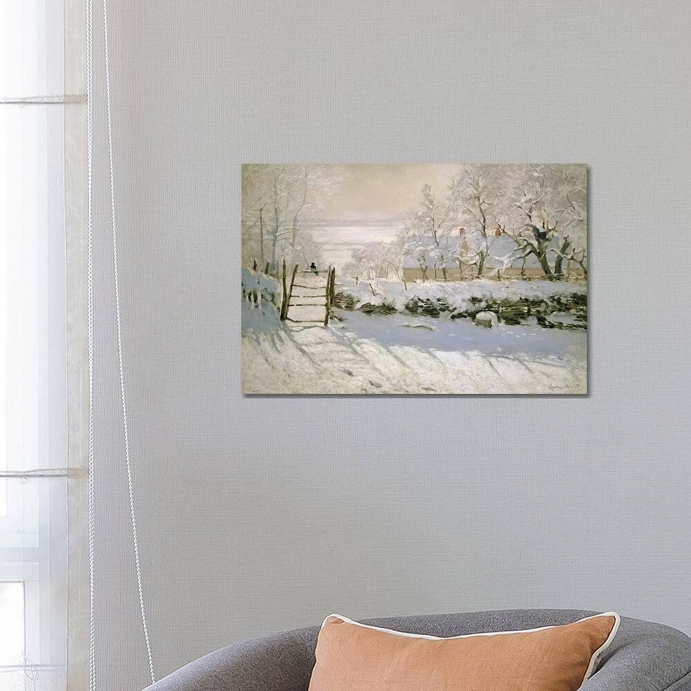 iCanvas "The Magpie, 1869 " by Claude Monet Canvas Print