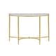 preview thumbnail 2 of 9, Madison Park Signature Bordeaux White/Gold-tone Marble/Metal Console Table