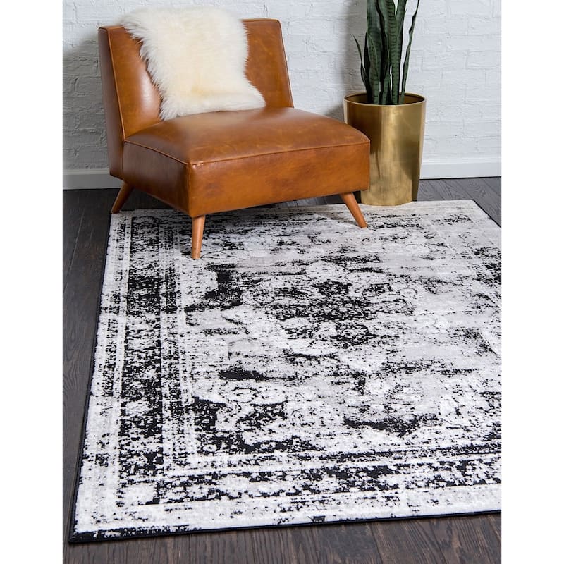 Transitional Fredo Collection Area Rug - 3'3"x5'3" - Black