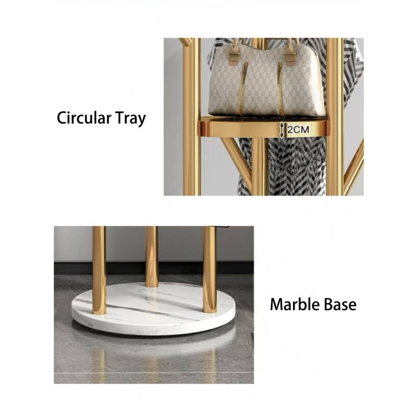 66.9 In Metal Coat Rack Stand