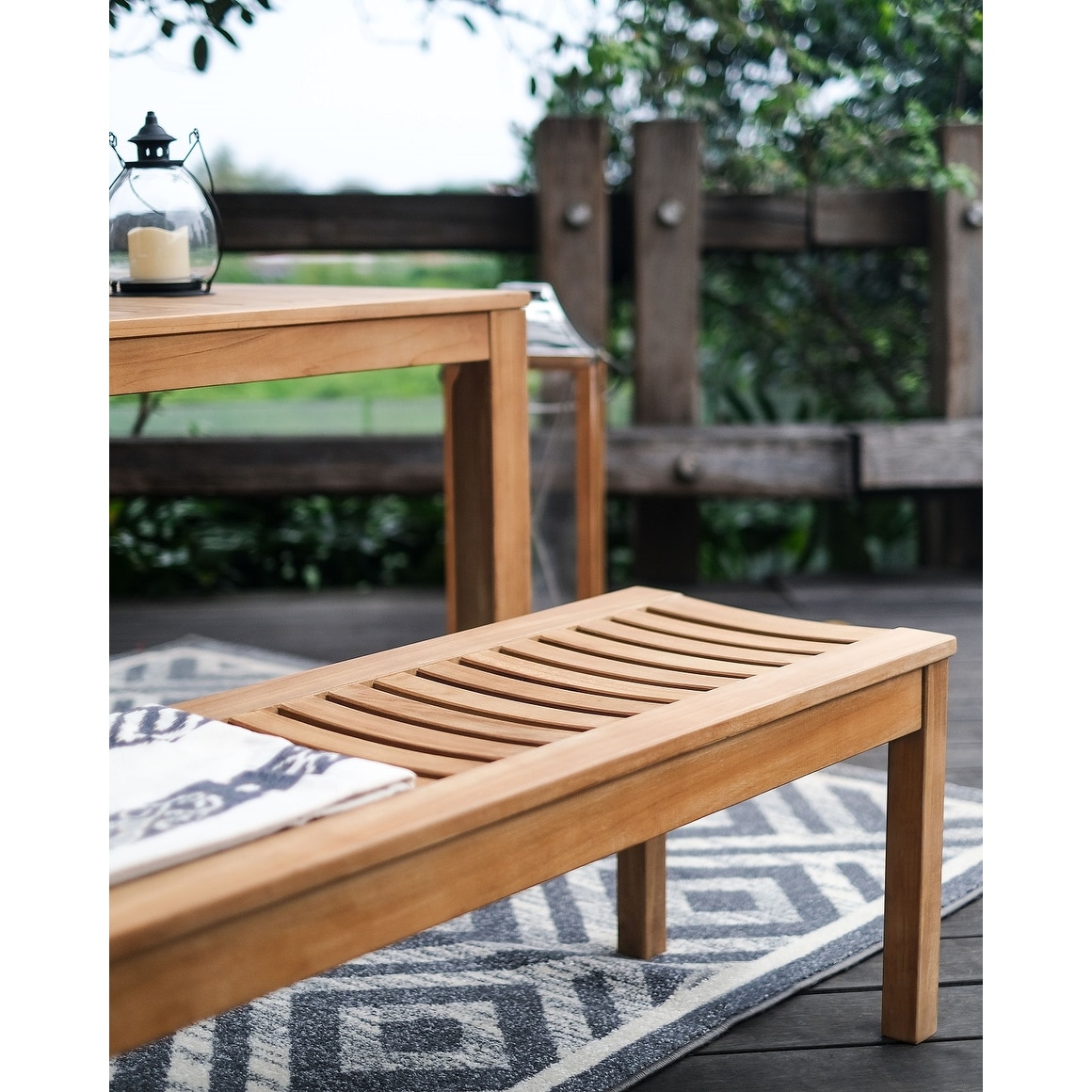 Cambridge Casual Sherwood Teak Outdoor Bench - Thumbnail 4