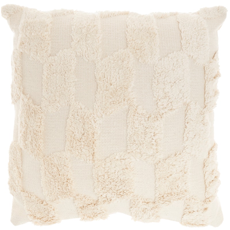 57 Grand by New Concept Washables Textured Geometric Indoor Throw Pillow , ( 18"X18" )