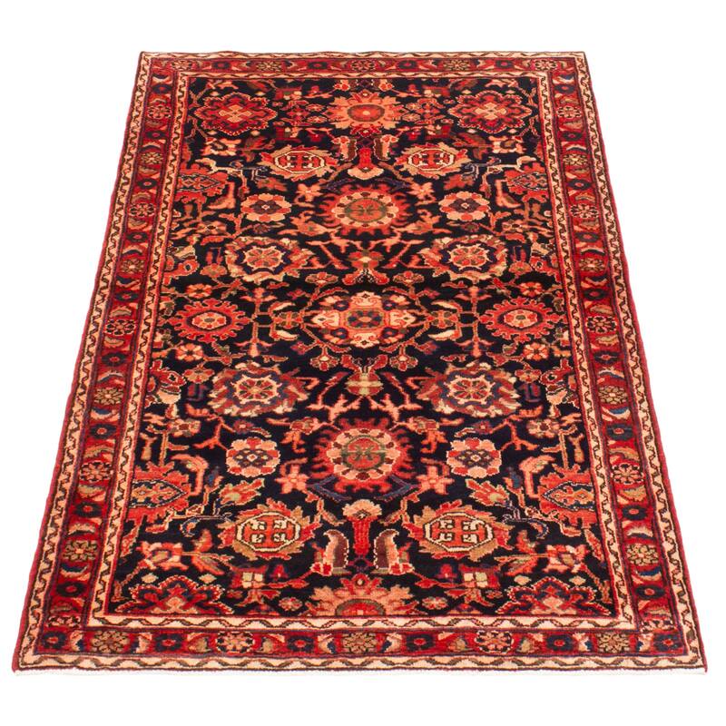 ECARPETGALLERY Hand-knotted Anadol Navy Wool Rug - 4'0 x 6'11