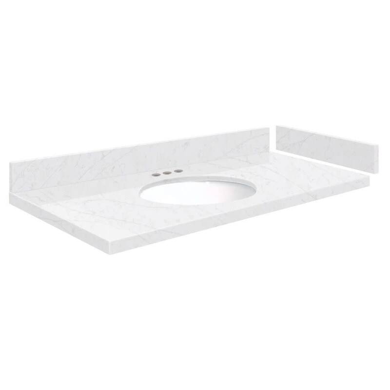 Transolid VT48.75x22-1OU-4 Silestone 48" Quartz Vanity Top with