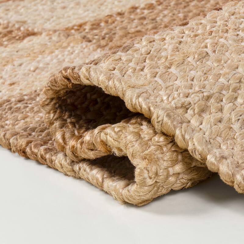 JONATHAN Y Theo Modern Farmhouse Woven Jute Checkerboard Area Rug