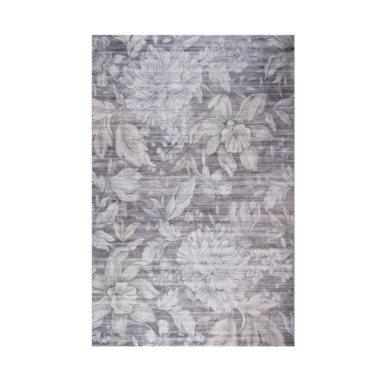 Qoqid Floral Traditional Stain Resistant Woven Durable Area Rug By HomeRoots
