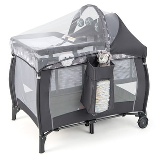 Portable Baby Nursery Center 4-in-1 Portable Travel Crib - 40" x 28.5" x 29" (L x W x H)