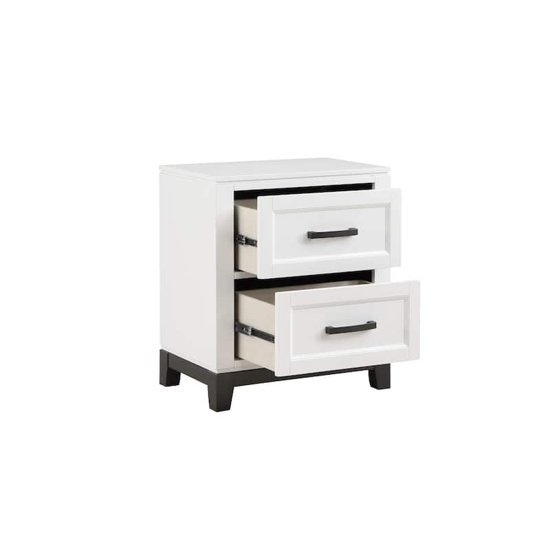 Saratoga 3 Piece White Modern Storage Platform Bedroom Set