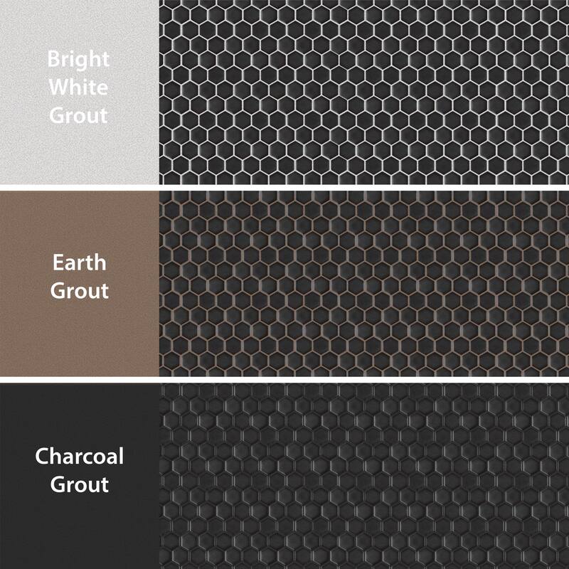 Merola Tile Colmena Hex Matte Carbon 11-1/2" x 11-5/8" Porcelain Mosaic Floor and Wall Tile