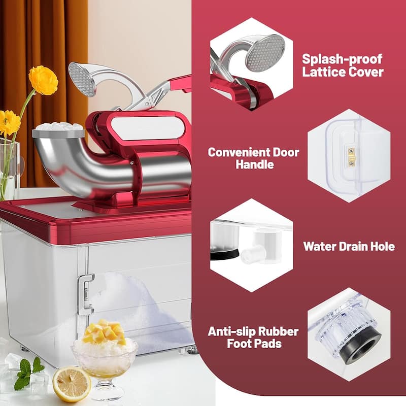Commercial Snow Cone Machine Stainless Steel Shaved Ice Machine