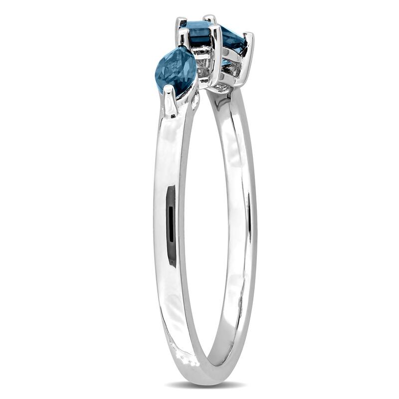 Miadora Multi-Gem Three Stone Ring Sterling Silver