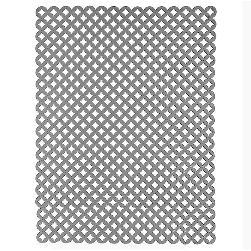 12"x11" - Grey Durable Rubber Non-Slip Fast Draining Kitchen Sink Mat - 12" x 11"