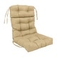 preview thumbnail 4 of 61, Multi-section Tufted Outdoor Seat/Back Chair Cushion (Multiple Sizes) 22" x 45" - Sandstone