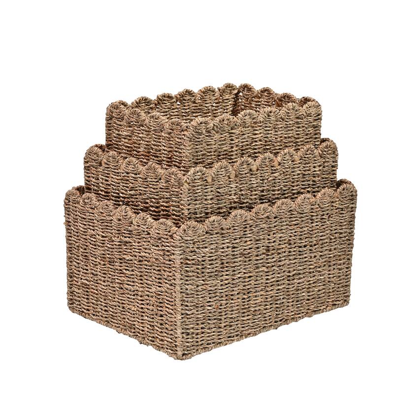 Arden Cottage Rectangular Organizing Storage Baskets (Set 3)
