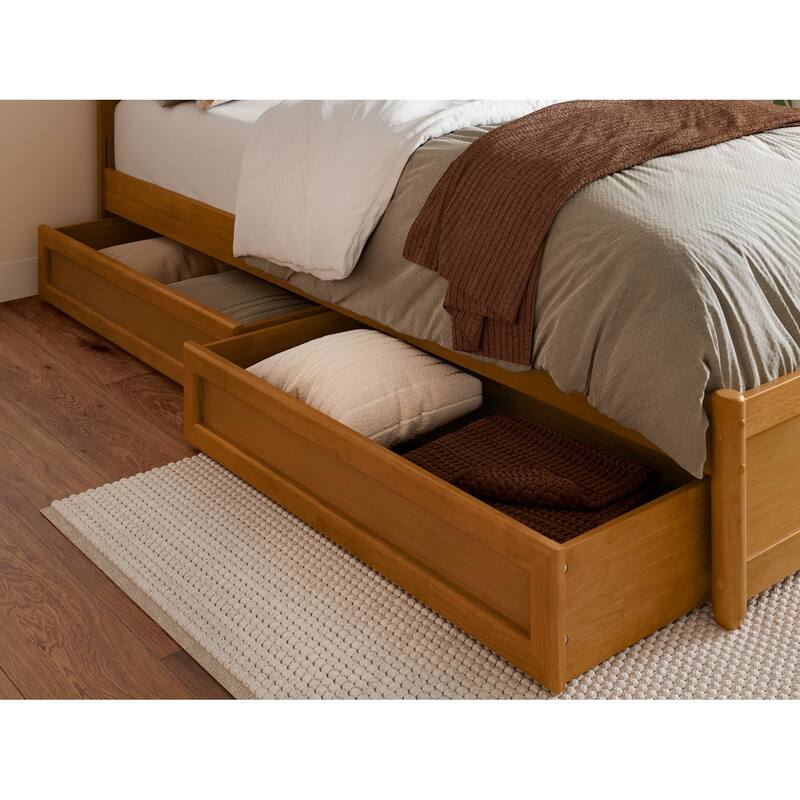 Lucia Platform Bed with Panel Footboard and Storage Drawers