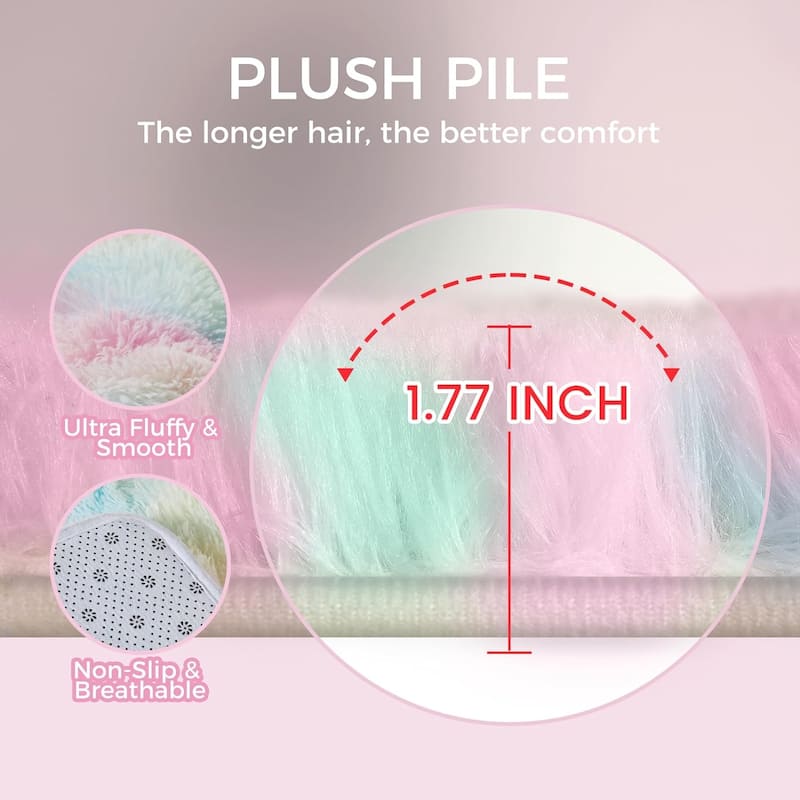 4X6 Fluffy Shag Area Rugs, Super Soft Rugs for Living Room