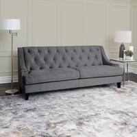 Shop Abbyson Claridge Velvet Fabric Tufted Sofa On Sale Overstock 9421268