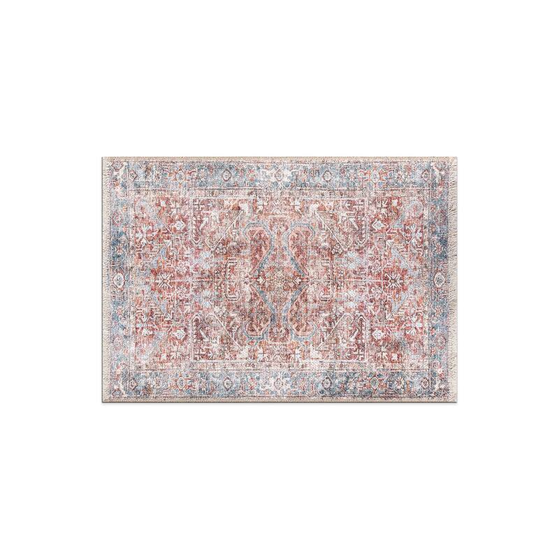 World Rug Gallery Vintage Distressed Machine Washable Area Rug