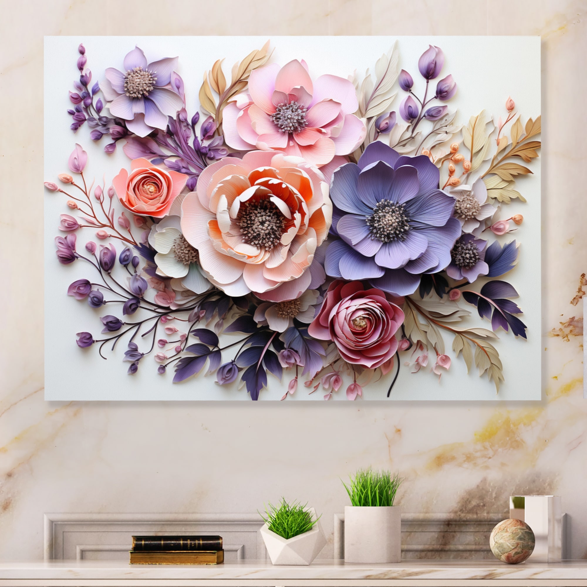 Multi-Color Metal Floral Layered Plates Wall Decor - On Sale - Bed Bath &  Beyond - 33285959