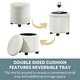 preview thumbnail 4 of 6, Convenience Concepts Designs4Comfort Round Corduroy Accent Storage Ottoman with Reversible Tray