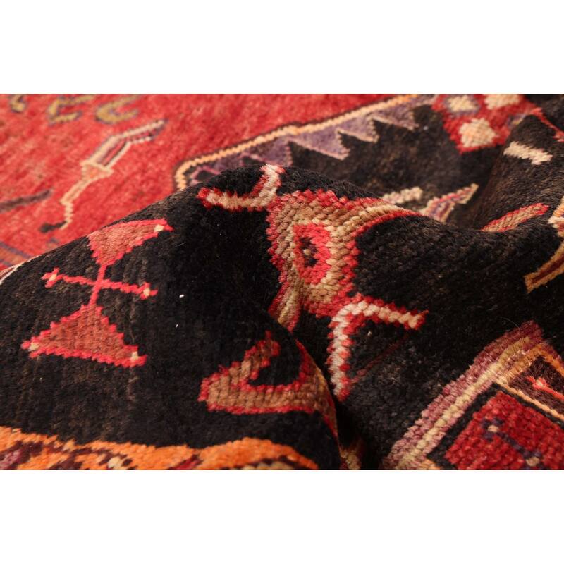 ECARPETGALLERY Hand-knotted Konya Anatolian Black, Red Wool Rug - 4'6 x 9'5