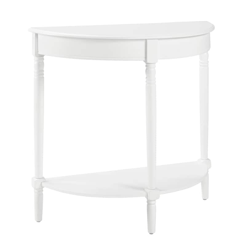 Convenience Concepts French Country Half-Round Entryway Table with Shelf