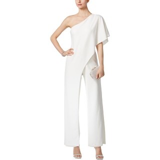 white jumpsuit one shoulder
