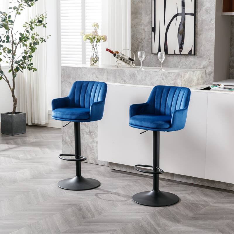 Bar Stools Set of 2,Adjustable Barstools with Back and Footrest, Counter Height Bar Chairs for Kitchen,Pub
