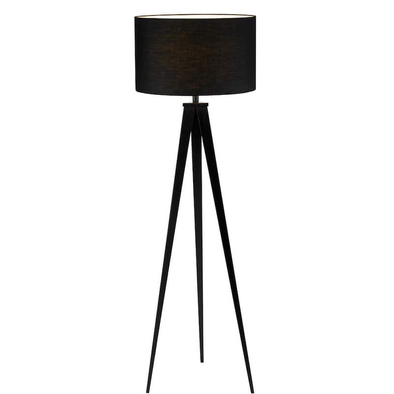 Adesso Tripod Director Floor Lamp - Matte Black