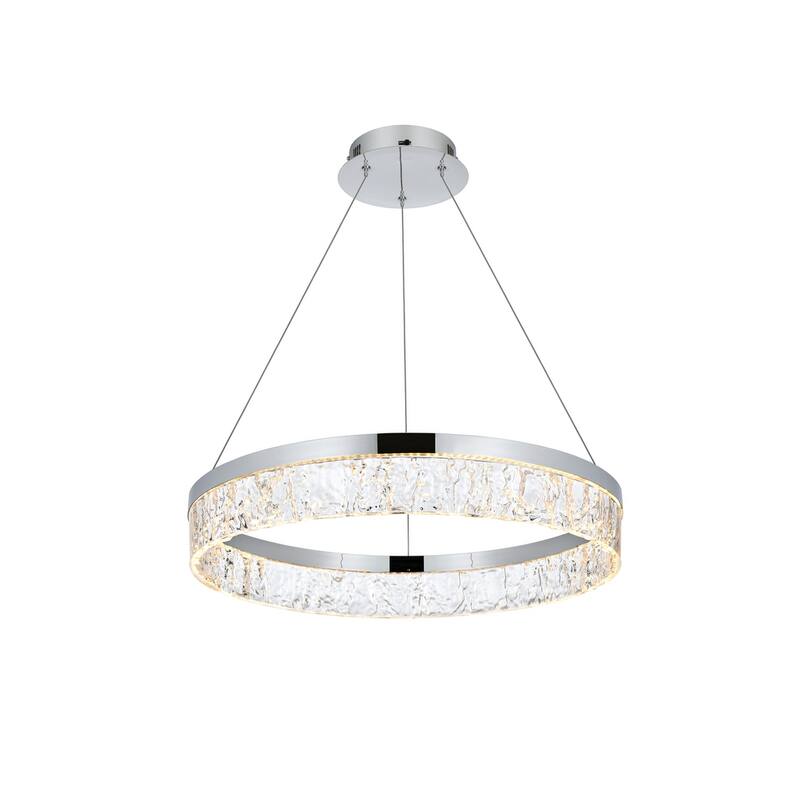 Indigo Home 22 inch Adjustable LED chandelier - Chrome